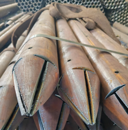 黄冈出尖打孔加工无缝注浆钢花管注浆管厂家